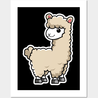 Llama Cartoon Posters and Art